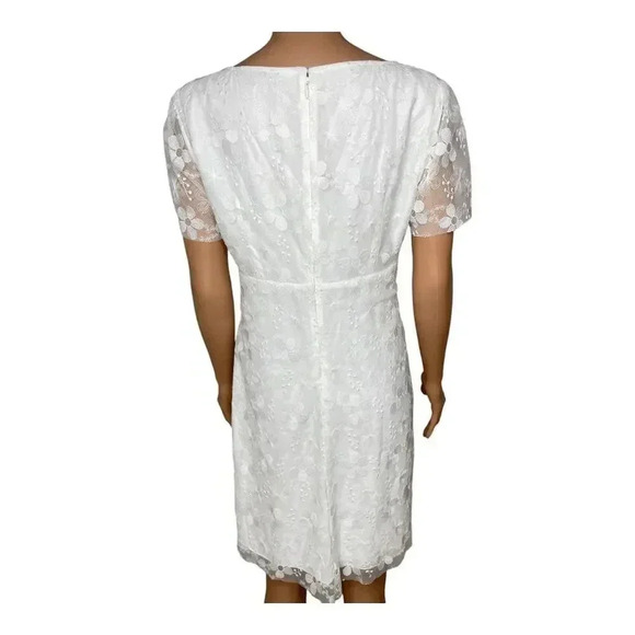 STAUD Sandra white lace mini dress size 12 NWOT - Picture 4 of 13